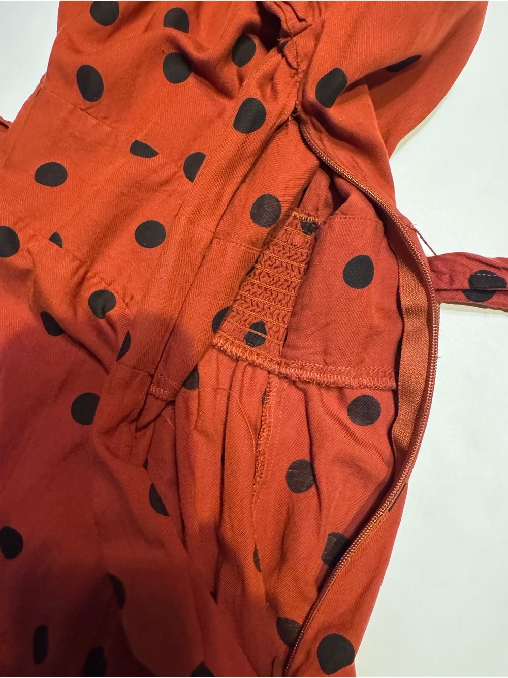 Anthropologie Maeve Maxi Dress Womens Sz 0 Lucienne Off-the-Shoulder Polka Dot - Picture 9 of 11